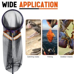 Snake Catcher Net with Secure Drawstring Telescopic Reptile Catch Stick Tool