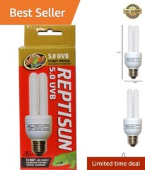 Versatile ReptiSun 5.0 Mini Fluorescent Lamp – 13 Watts with High UVB Output