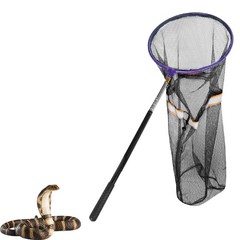 47″ Heavy Duty Snake Tongs Reptile Stick Telescopic Catcher Net with Drawstring
