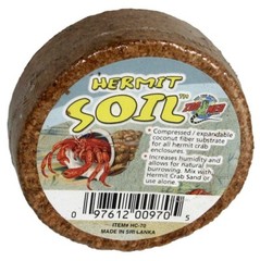 NEW Zoo Med Hermit Crab Soil Puck Compressed Expandable Coconut Fiber Substrate