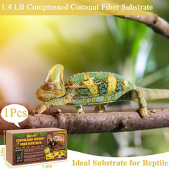 1 Pack Coconut Fiber Substrate, 100% Organic Coconut Husk Coco Coir Brick Terrar