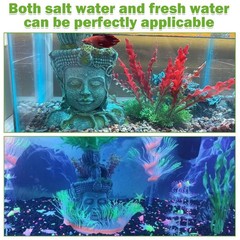 Hamiledyi Buddha Head Statue Aquarium Decorations Resin Fish Hideout Betta Ca…