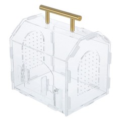 Jumping Spider Enclosure: 6.7×5.9×4.7″ Acrylic Transparent House with Handle –