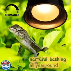 100W 2-Pack Reptile Basking Heat Bulb – UVA Daylight Heat Lamp for Bearded Dr