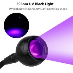 ULIKELED 3W 395NM LED Black Light, Flexible 1 Count (Pack of 1), Purple