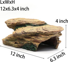 Turtle Basking Platform Shale Scape Step Ledge, Reptile Cave Hideout Turtle Tank