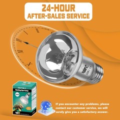 Heat Lamp Bulbs, UVA Intense Basking Spot Light Reptile Heat Lamp(Clear) 50W,…