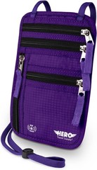 Hero Travel Supply RFID Blocking Neck Wallet Brown
