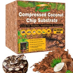 10LBS Coconut Husk Chip Substrate for Reptiles, 72QT Compressed Organic Coco …