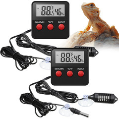2 Pcs Reptile Thermometer and Humidity Gauge Reptile Terrarium Thermometer Hygro