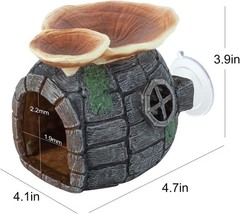 Reptile Hide – Multifunctional Hides with Suction Cup, Resin Caves for Gecko,…