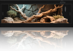65 Gallon PVC Reptile Tank with Lock, Glass Doors & Heavy-Duty Screen Top