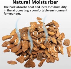 Hamiledyi Reptile Bark Bedding Tortoise Habitat Substrate Natural 1.43 LB