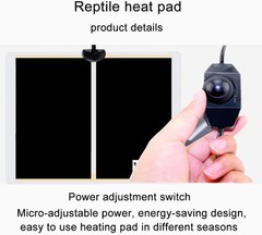 MQ Reptile Terrarium Heat Pad with LCD Digital Aquarium 5W, 5.5*6 in