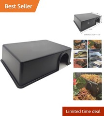 Space-Saving Snake Hide for Snakes & Small Pets – Stylish Black Design M Size