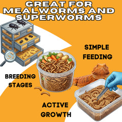 10 lb Wheat Bran for Mealworms & Superworms Food and Bedding Fast Shipping