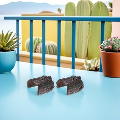 4Pcs Reptile Hideout Cave with Realistic Bark Design for Lizard Snake Tank Decor