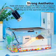 12X7X6 Turtle Tank Kit with Heating Lamp & Filter | High-Definition Kit Includes