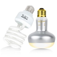 Reptile Heat Lamp Combo Pack with Dual Reptile Light Fixture, 100W Intense Ba…