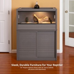 Mojave ECOFLEX Reptile Lounge Medium Grey 36in Vivarium Terrarium Enclosure