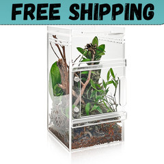 Pre-Assembled Jumping Spider Enclosure 3X3X6 Inch Acrylic Spider Cage Insect Ter