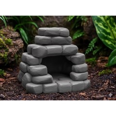Naturalistic Stacked Stone Hide – Terrarium / Reptile Tank Decor