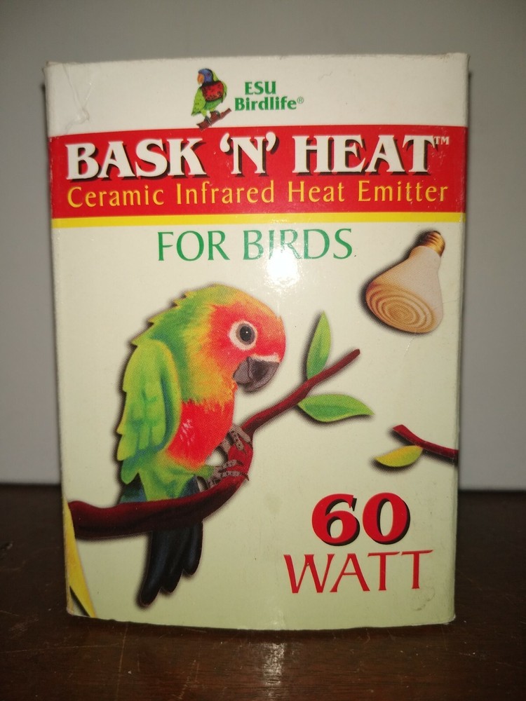 Bask ‘N” Heat 60 Watt Ceramic Heat Lamp Bulb Fixture Reptile Bird Turtle