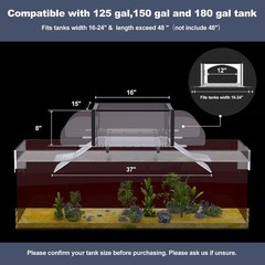 Upgraded Dual Ramp Turtle Basking Platform, Extra Large Fits 125 Gallon 150 Gall