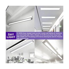 Konideke 46 Inches T5 Fluorescent Bulb 54W, F54T5/850/HO 54 Watt T5 High Outp…