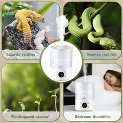 Smart Reptile Fogger Humidifiers with Humidity Control, Reptile Terrarium Hum…