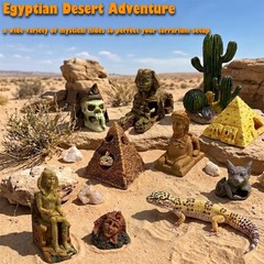 Cactus Leopard Gecko Reptile Décor Hide Geckos Bearded Dragon ​Decoration She…