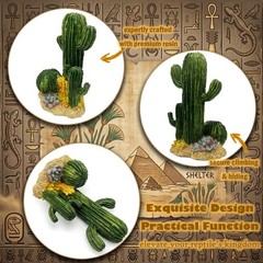 Cactus Leopard Gecko Reptile Décor Hide Geckos Bearded Dragon ​Decoration She…