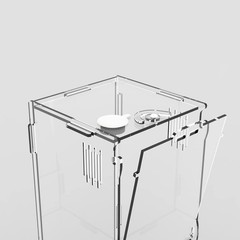 Acrylic Reptile Mini Tank 4x4x8 Sturdy Terrarium for Tarantula Isopod Inverte…