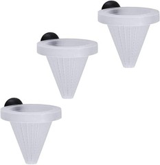 3Pcs White Fish Feeder Feeding Cup Feeding Funnel Cone Shaped Reusable Plasti…