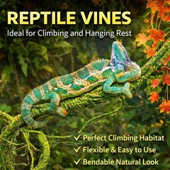Reptile Vines Plants for Terrarium Flexible Vines Jungle Climbing Branch