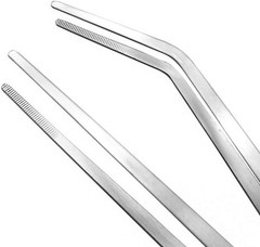 Feeding Tongs 2pcs Stainless Steel Aquarium Long Tweezers 27cm/10.6 inches