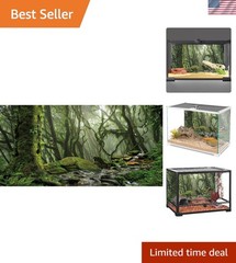 48×18″ Tropical Terrarium Background – Lightweight, Easy Install Decor