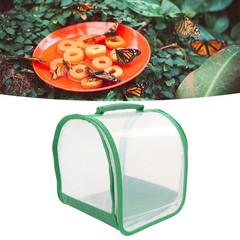 Insect Habitat Cage 360 Degree Full Transparent Portable Folding Insect Mesh Cag