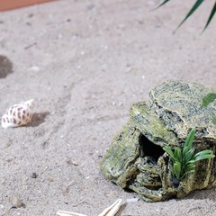 Leopard Gecko Hide Small Resin Mini Reptile Basking Rock Cave Turtle Lizard