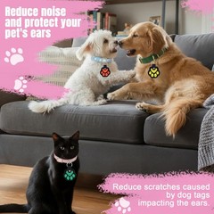 Clysee 6 Pcs Dog Tag Silencer Dog Tag Cover Portable Pet ID Soundless Silence…