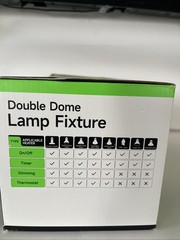 Double Dome Lamp Fixture 160W x 2 Reptile