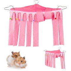 Guinea Pig Hideout, Small Animal Hideout Corner Fleece Tent with Hammock