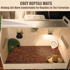 Tfwadmx Reptile Carpet Sand Mat for Bearded Dragon Terrarium Substrate Liner Bro
