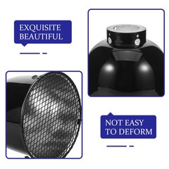 2Pcs Reptile Lamp Dome Cage Black Aluminum Reflective Guard for Heat Lamp Safety