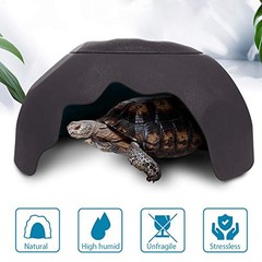 TINTON LIFE Reptile Hideouts Box with 2 Ceramic Sinks to Increase Humidity