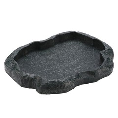 Green M ABS Resin Reptile Feeder Bowl For Tortoise Lizard
