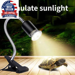 50W Halogen Bulb Included Reptile Heat Lamp Adjustable Gooseneck Aquarium Tank H