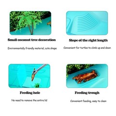 Kathson Turtle Tank Aquarium, Reptile Plastic Terrarium Safe Durable with Lid…