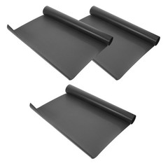 3Pcs Reusable Eva Reptile Carpet Mat Black Soft Flooring for Pet Terrariums
