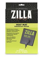 Zilla Terrarium Heat Mat for Reptiles, Black, Small, 10-20 Gallon, 8 Watt New